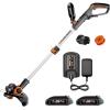 WORX WG261 20V Power Share 22″ Cordless Hedge Trimmer (Battery & Charger Included) WG163 GT 3.0 20V PowerShare 12″ Cordless String Trimmer & Edger (Battery & Charger Included)