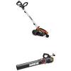 Worx Edger & Trimmer Lawn Tool Bundle – Electric Edger (12 Amp, 7.5″) + Cordless String Trimmer/Edger (20V, 12″)(Lawn Trencher + Blower)