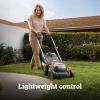 WORX Cordless Lawn Mower, 14″ 40V Electric Mower with Brushless Motor, Lightweight 2 in 1 Push Lawn Mower with 6-Position Height Adjustment for Small Yards, 2 Batteries & Charger Included, WG735