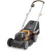 WORX Cordless Lawn Mower, 14″ 40V Electric Mower with Brushless Motor, Lightweight 2 in 1 Push Lawn Mower with 6-Position Height Adjustment for Small Yards, 2 Batteries & Charger Included, WG735