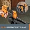 Worx WX065.3 Clamping Sawhorses with Bar Clamps and 7 Inch Metal Triangle Ruler(Clamping Sawhorse Pair)