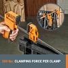 Worx WX065.3 Clamping Sawhorses with Bar Clamps and 7 Inch Metal Triangle Ruler(Clamping Sawhorses + Triangle Ruler)