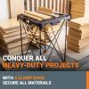 Worx WX065.3 Clamping Sawhorses with Bar Clamps and 7 Inch Metal Triangle Ruler(Sidekick Work Table)