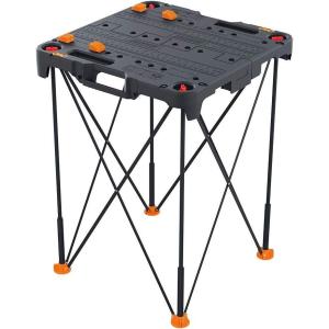 Worx WX065.3 Clamping Sawhorses with Bar Clamps and 7 Inch Metal Triangle Ruler(Sidekick Work Table)