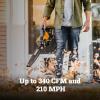 WORX Cordless Leaf Blower, 3 in 1 Blowers for Lawn Care with Leaf Vacuum & Leaf Mulcher, Electric Blower with Brushless Motor & 2 Speed Control, 4 × 4.0 Ah Batteries & Charger Included(210MPH 40V 3 in 1 w/(4) 4.0Ah Batteries)