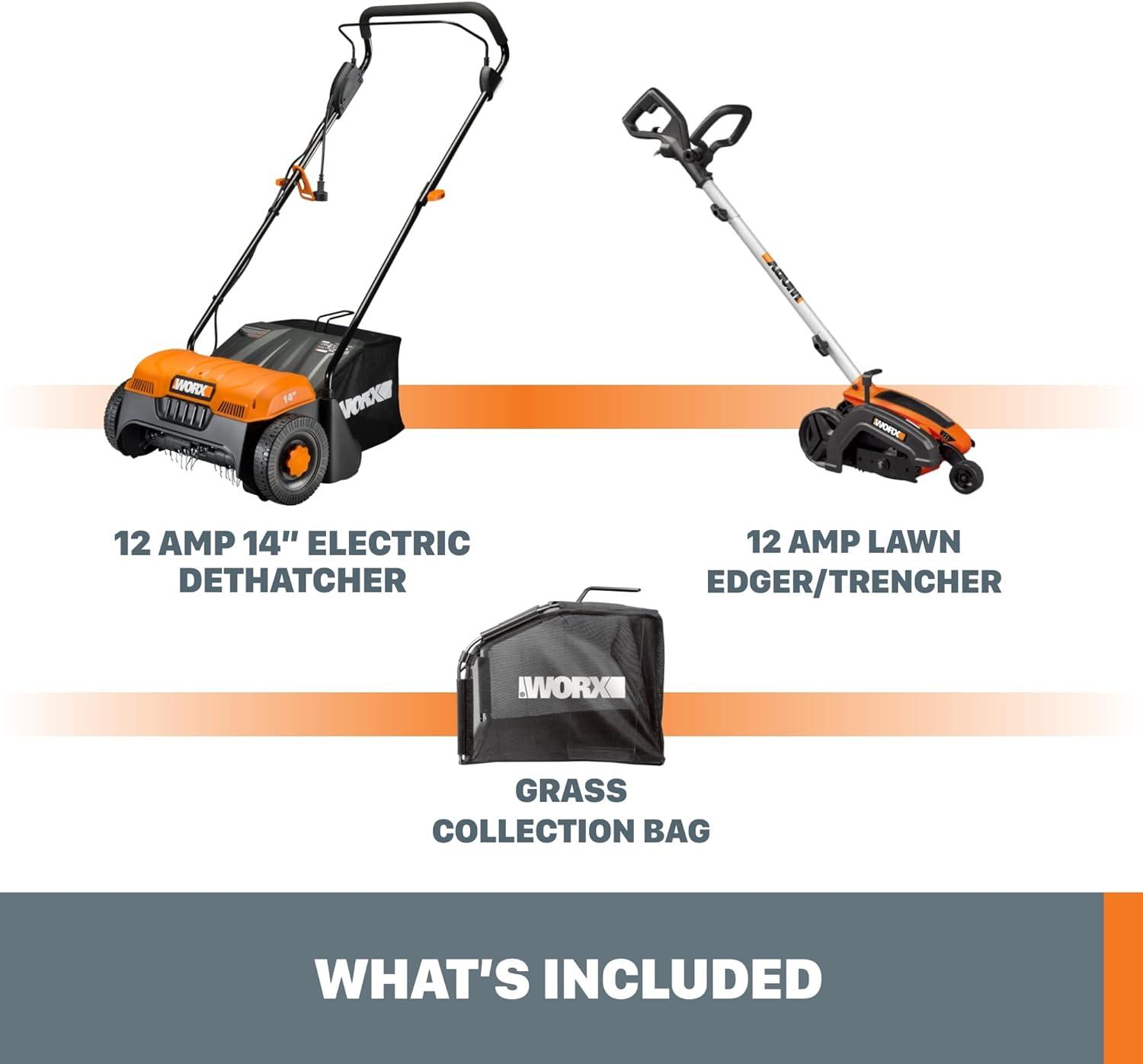 image:imageWorx Edger Lawn Tool Electric Lawn Edger WG896 and Southwire 100 ft Outdoor Extension Cord 02589SWLawn Trencher Dethatcher