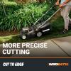 WORX Cordless Lawn Mower, 14” Electric Mower with Mulching & Bagging, 20V Push Lawn Mower with 6-Position Height Adjustment, 5.0 Ah Battery & Charger Included, WG733.1(16″ 40V Mower w/(2) 4.0Ah Batteries)