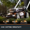 WORX Cordless Lawn Mower, 14” Electric Mower with Mulching & Bagging, 20V Push Lawn Mower with 6-Position Height Adjustment, 5.0 Ah Battery & Charger Included, WG733.1(21″ 40V Mower w/(2) 5.0Ah Batteries)